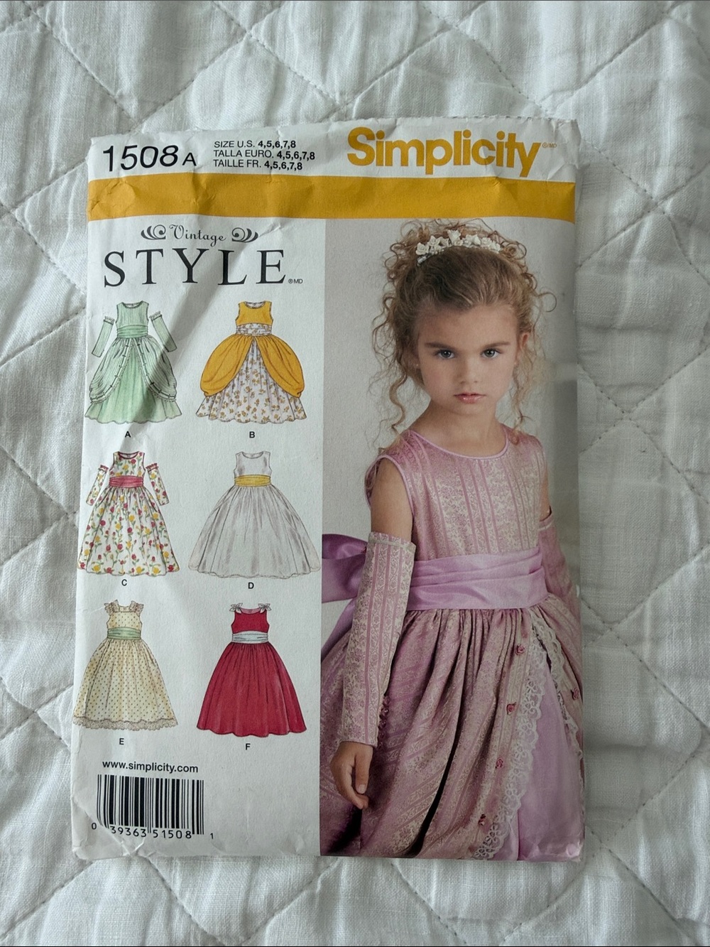 Simplicity little girl dress sewing pattern